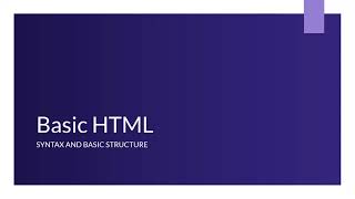 1 1 Basic HTML Syntax
