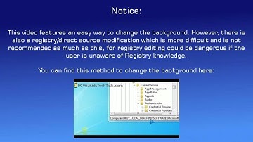 Changing your Logon Background Picture in Windows 7
