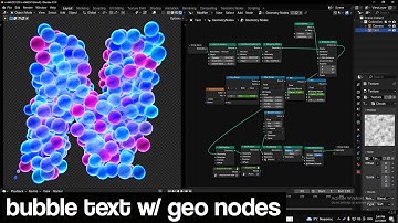 Bubble TEXT animation with geometry nodes (blender 3d)