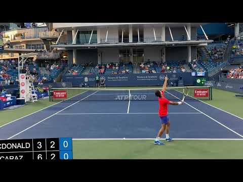 アルカラスのスライスサーブ(スロー) /　Carlos Alcaraz Slice Serve Slow Motion