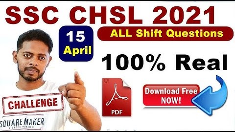 SSC CHSL 15 April gk Question ( ALL SHIFT ) || Exam Analysis || Exam review