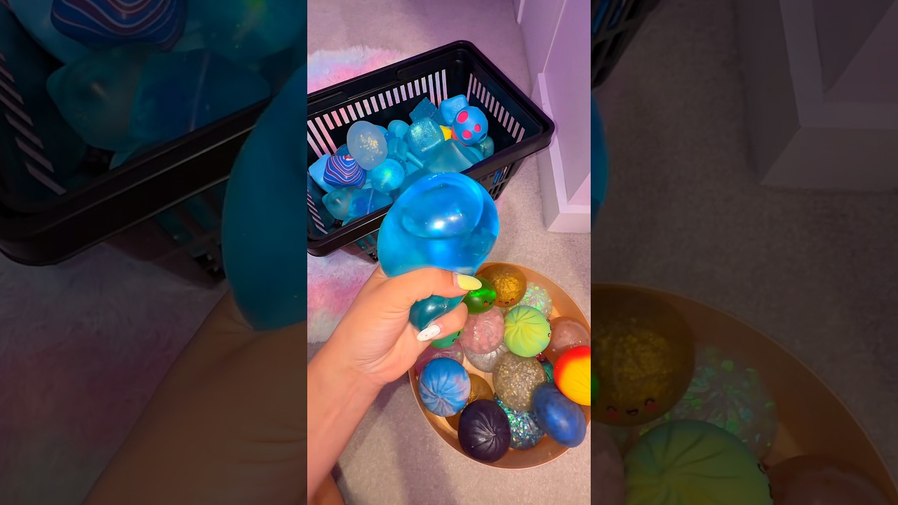 BLUE SQUISHY SHOPPING 🛒🦋💙🌀 #squishy #blue #shopping #challenge #satisfying #trending #viral