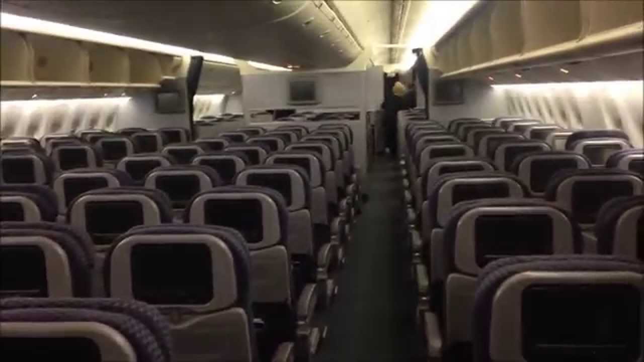 United Airlines 777 Aircraft Inside Airplane
