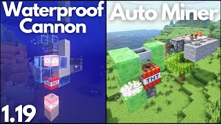 Minecraft: 2 Useful Redstone Cannons (Tutorial)