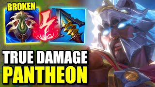 100 LETHALITY PANTHEON MID IS BROKEN! (TRUE DAMAGE ONE SHOTS)