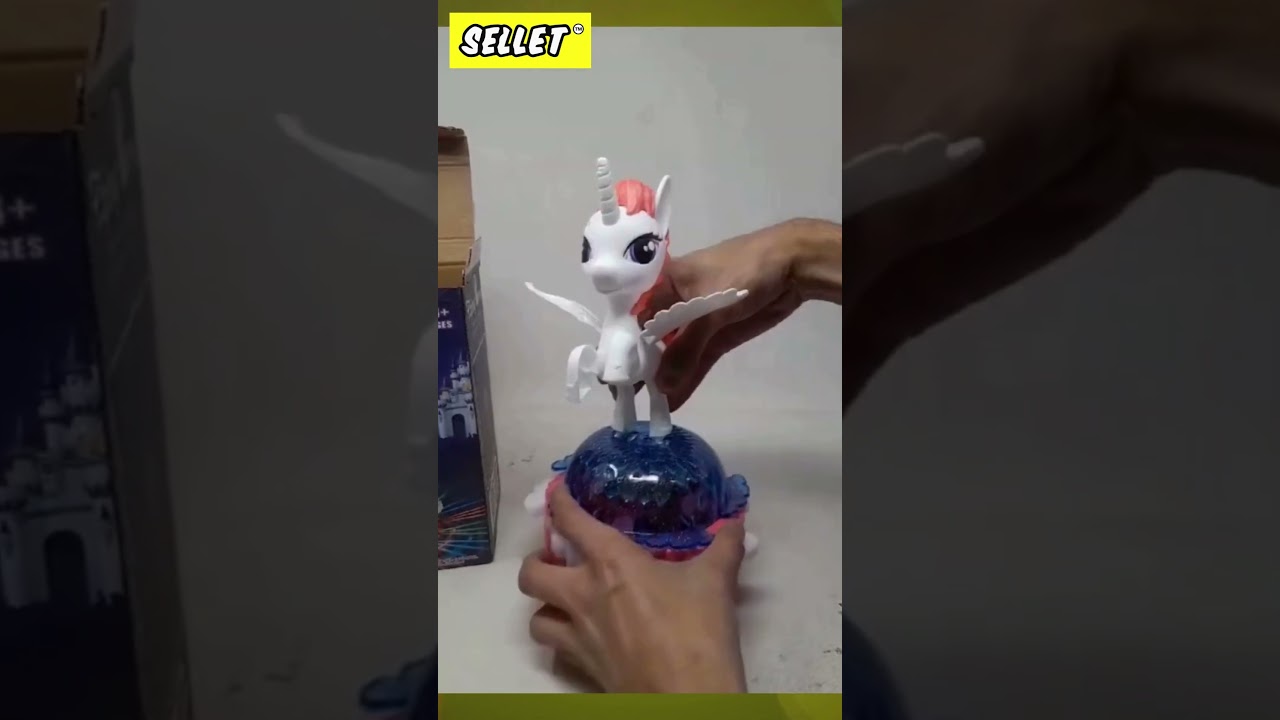 Flying unicorn with light and music