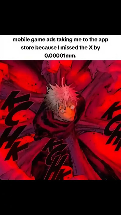 2 ads with a 30 sec timer💀 #jujutsukaisen#jujutsukaisenedit#jjk#anime#memes#shorts#gojo#yuta