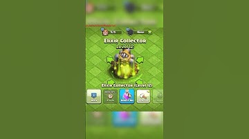 😱😱 Clash Of Clans elixir collector first level to max level #cocshorts #clashofclans #coc