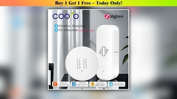 Tuya Zigbee Vibration Sensor with Tilt XYZ Axis Detect Real-Time Motion Shock Alarm Home