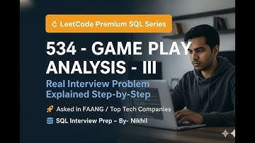 🔥 LeetCode Premium SQL  | Game Play Analysis III Step-by-Step ✅ #leetcode #sql @DevVijayChauhan