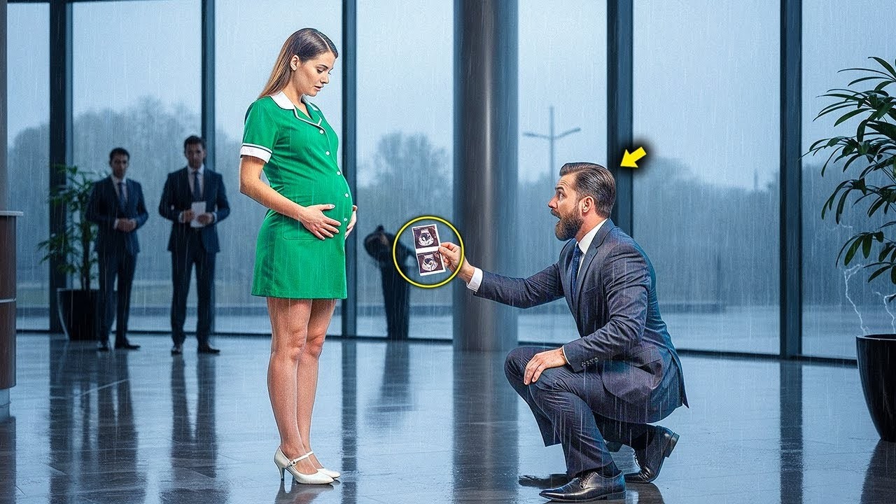 LA POBRE CONSERJE DEJÓ CAER SU ECOGRAFÍA FRENTE AL CEO — CUANDO ÉL VIO LA FECHA, QUEDÓ HELADO