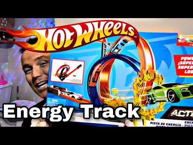 Hot Wheels Action Energy Track Double Power Loops Track Set 3 Cars NEW &  SEALED