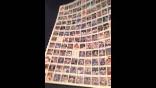 1990 Donruss Blue/White Test Uncut Sheet - 100 Times As Rare As Aqueous!