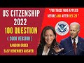 US citizenship 100 Civics questions for naturalisation interview 2022 exam - Random order