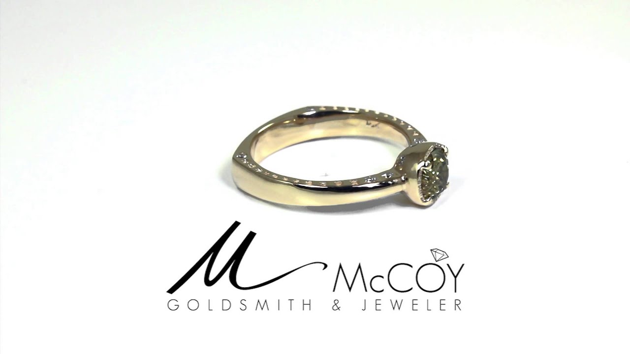 18k Yellow Gold Custom Starburst Ring