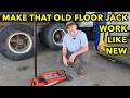 Rebuilding A Floor Jack & Large Marge Lifting Shipping Containers.