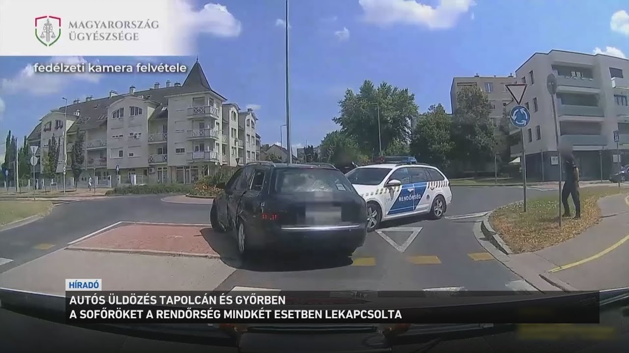 Autós üldözés Tapolcán és Győrben