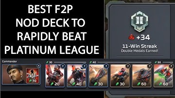 Command and Conquer: Rivals - BEST F2P NOD DECK to BEAT PLATINUM LEAGUE