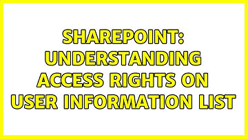 Sharepoint: Understanding Access rights on User Information List