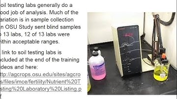 Soil Sampling and the Lab