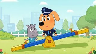 MEMAINKAN TRIK DI TAMAN BERMAIN | TIPS KEAMANAN | KEPALA POLISI LABRADOR | BABYBUS INDONESIA