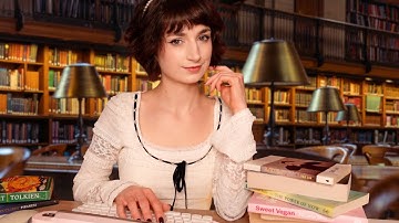 ASMR Shy Flirty Librarian 📚 Roleplay (soft spoken, typing, mouse clicks)