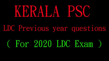 KERALA PSC || LDC Previous Year Questions || For 2020 LDC Exam