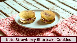 Easy Keto Strawberry Shortcake Cookies (Nut Free and Gluten Free)