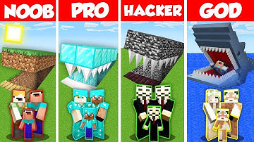 Underground Base Build Battle Challenge - Noob vs Pro vs Hacker vs God - Minecraft Animation