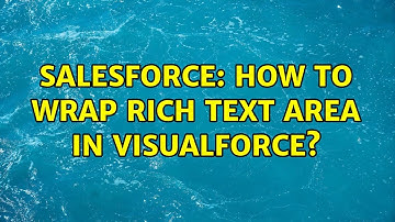 Salesforce: How to wrap Rich Text Area in Visualforce?