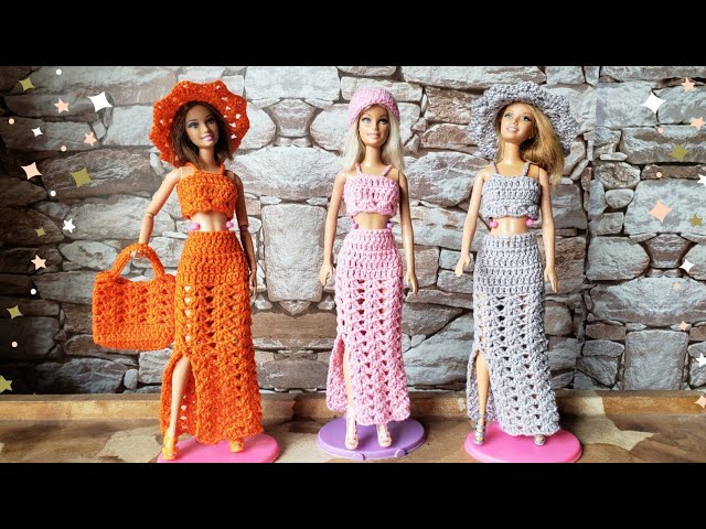 Barbie Crochê Miniaturas Artesanato e Coisas Mais: Blusa, Saia e Bolero de  Crochê Para B…