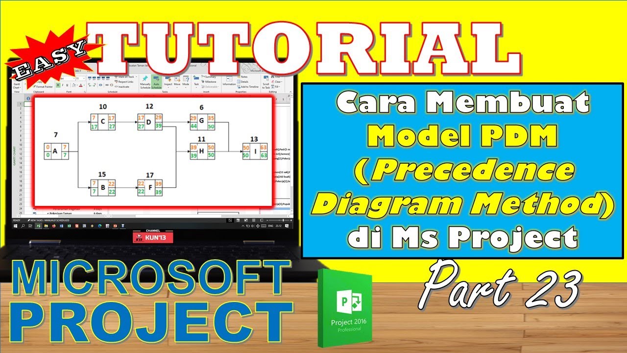 Tutorial Microsoft Project part 23 - Cara Membuat Model PDM Precedence ...