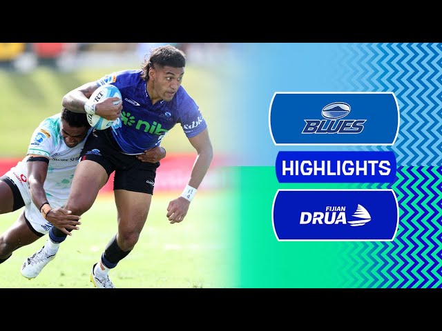Super Rugby Pacific 2024 | Blues v Fijian Drua | Round 1 Highlights class=