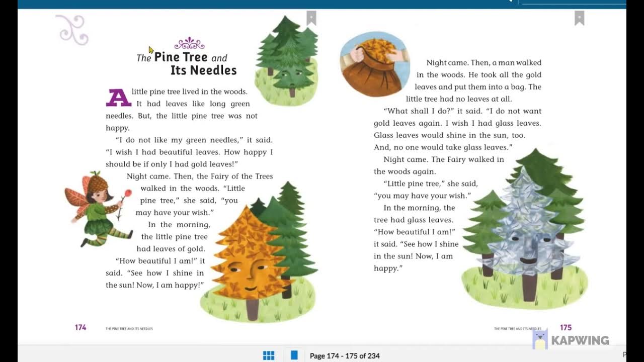 "Little Pine Tree and Its Needles" K12 Read Aloud Literature and
