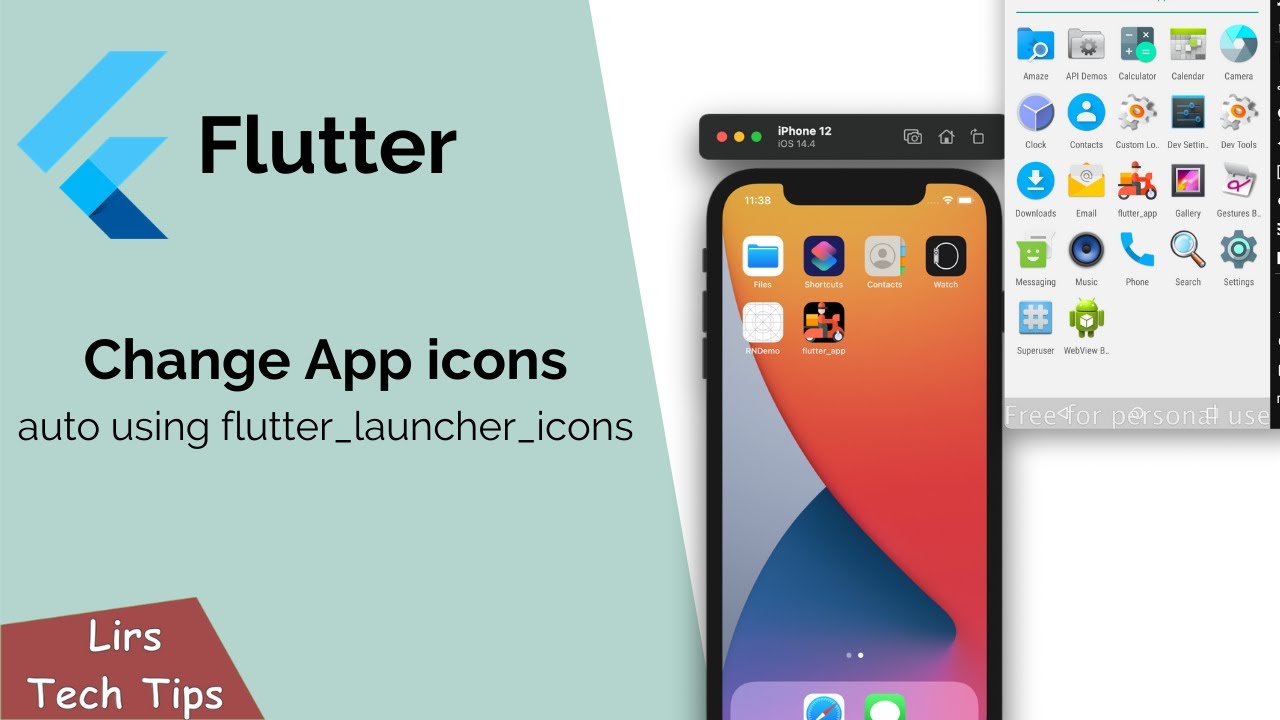 Flutter Change App Icons using Library Flutter launcher icons YouTube