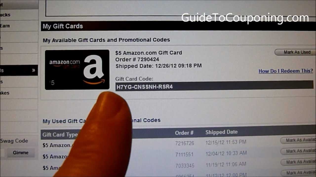 How to Redeem Amazon Gift Cards from Swagbucks - Guide to ...