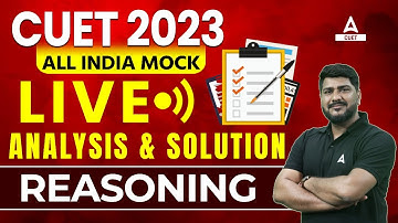 CUET 2023 Reasoning Mock Test Answer Key | Live Solutions By Hani Sir