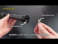 Koolehaoda Carbon Fiber Extension Pole, 11-25in, 1/4"&amp;3/8" Screw, for Camera Tripod Gimbal 📸