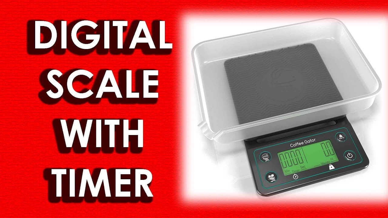 Coffee Gator Digital Scale with Timer-For Brewing