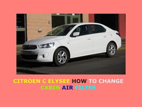 Citroen C Elysee How To Change Cabin Air Filter - Youtube