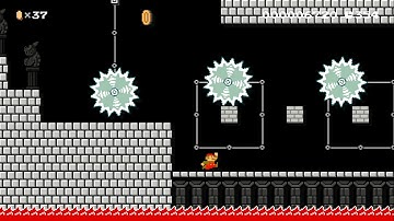 5-4 機械仕掛けの城 by CWU-01P - SUPER MARIO MAKER - NO COMMENTARY 1bc 1bc