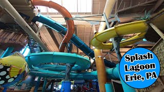 Splash Lagoon Indoor Water Park  Erie, PA Full Walkthrough Slides, Arcade Wave Pool September 2019