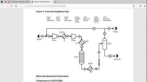 Aspen Plus Simulation: Rough Simulation of Synthesis of Ammonia using Synthesis Gas