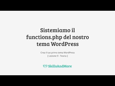 Sistemiamo il functions.php del nostro tema WordPress