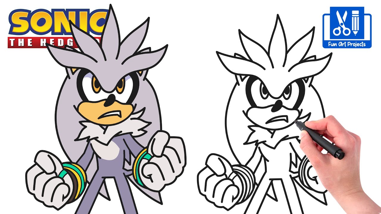 How To Draw Silver the Hedgehog | Sonic the Hedgehog - Easy Step By