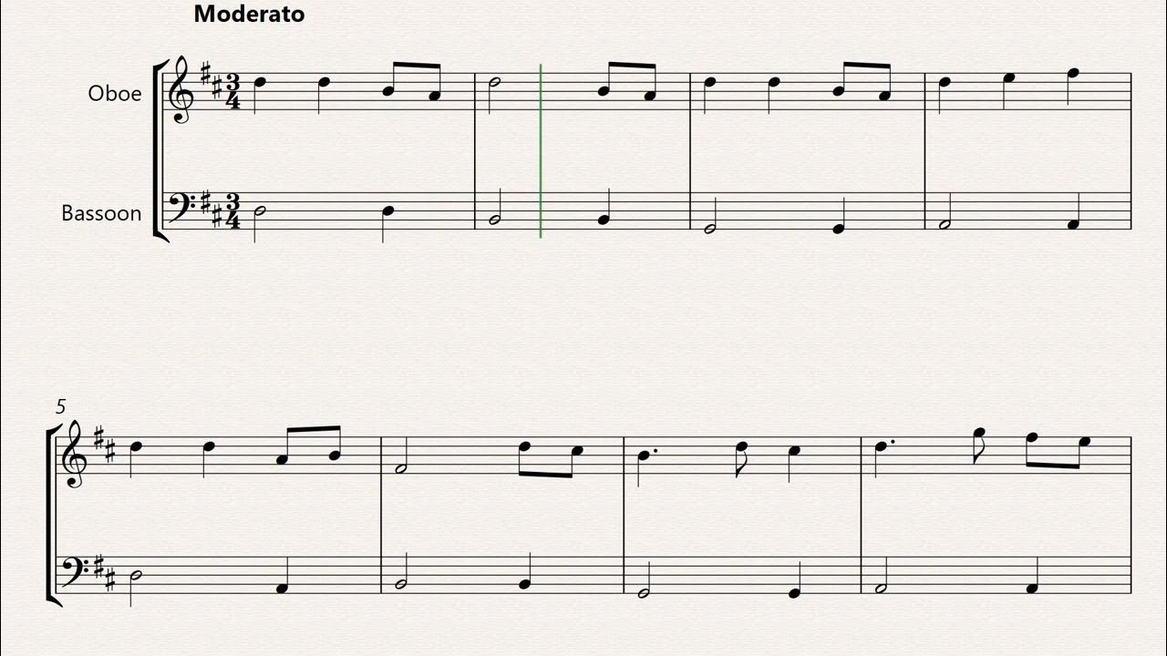 Fairy Queen Turlough'o Carolan Oboe & Bassoon Sheet Music YouTube