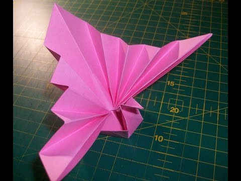 Журавлик оригами праздничный