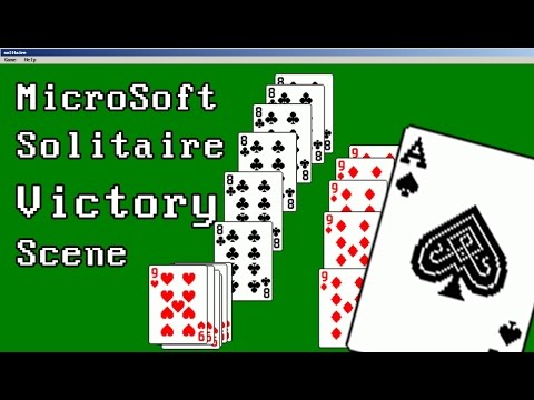 ms solitaire ending victory scene youtube