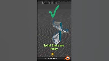 Blender Pro Tip: Create Spiral Stairs using Array Modifier Object Offset. #blender #3d #blender3d