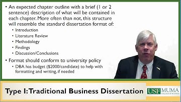Muma DBA Dissertation: Dissertation Options and Process